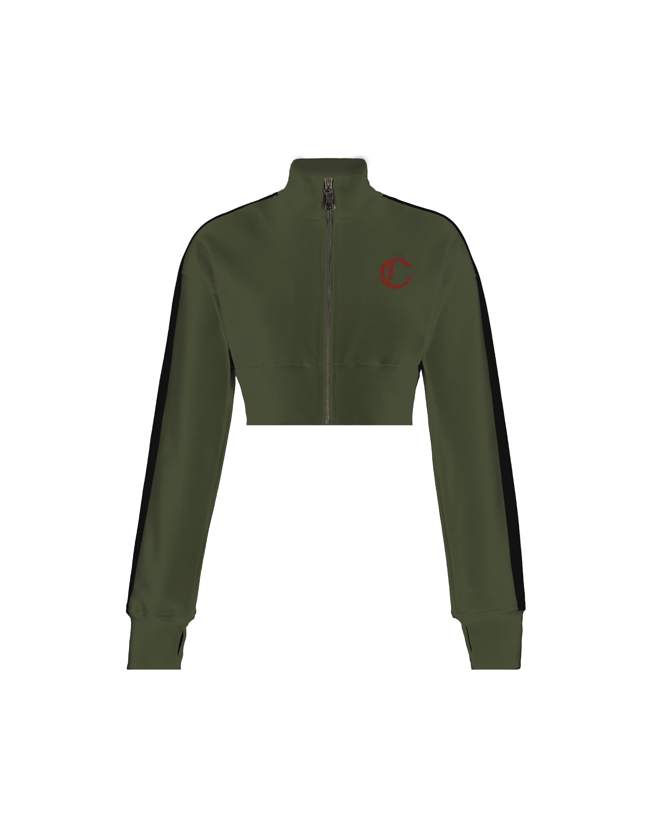 CROPPED SWEATER WOMEN ILLUSTRE OLIVE GREEN CLEMONT