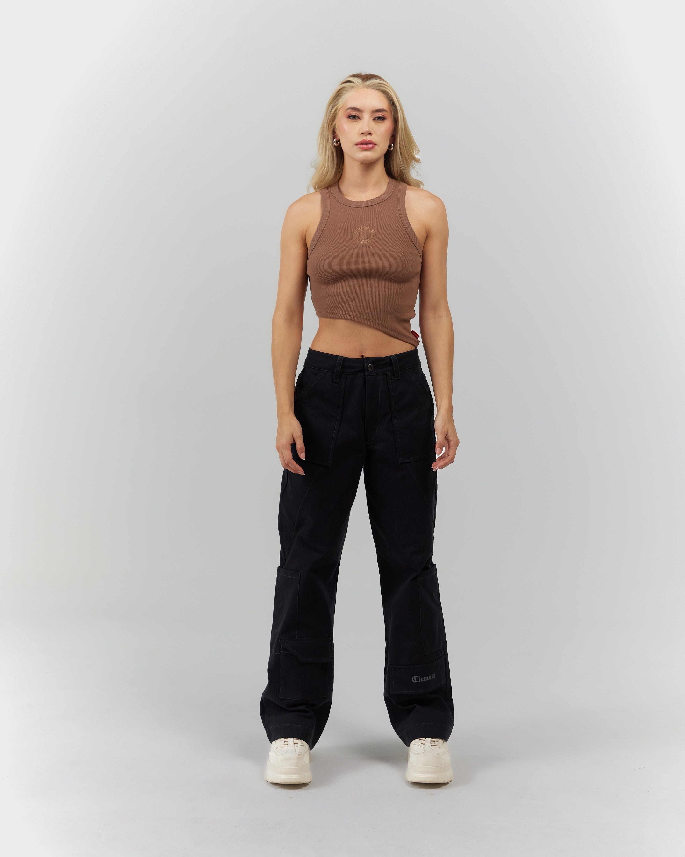 3 PACK CROP TOP MUJER PIACEVOLE NEGRO/GRIS/NUDE CLEMONT