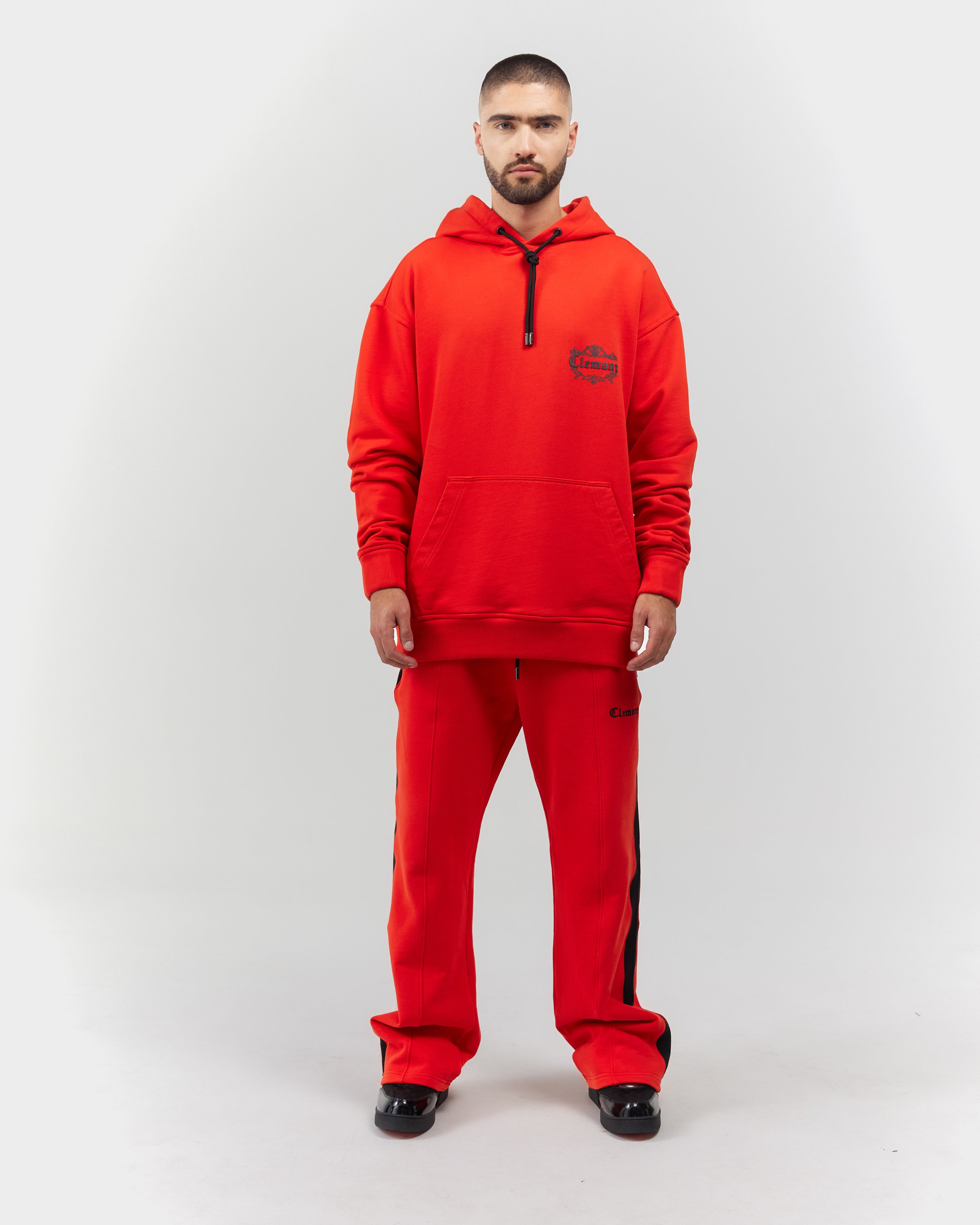 HOODIE MEN FIORITURA RED CLEMONT