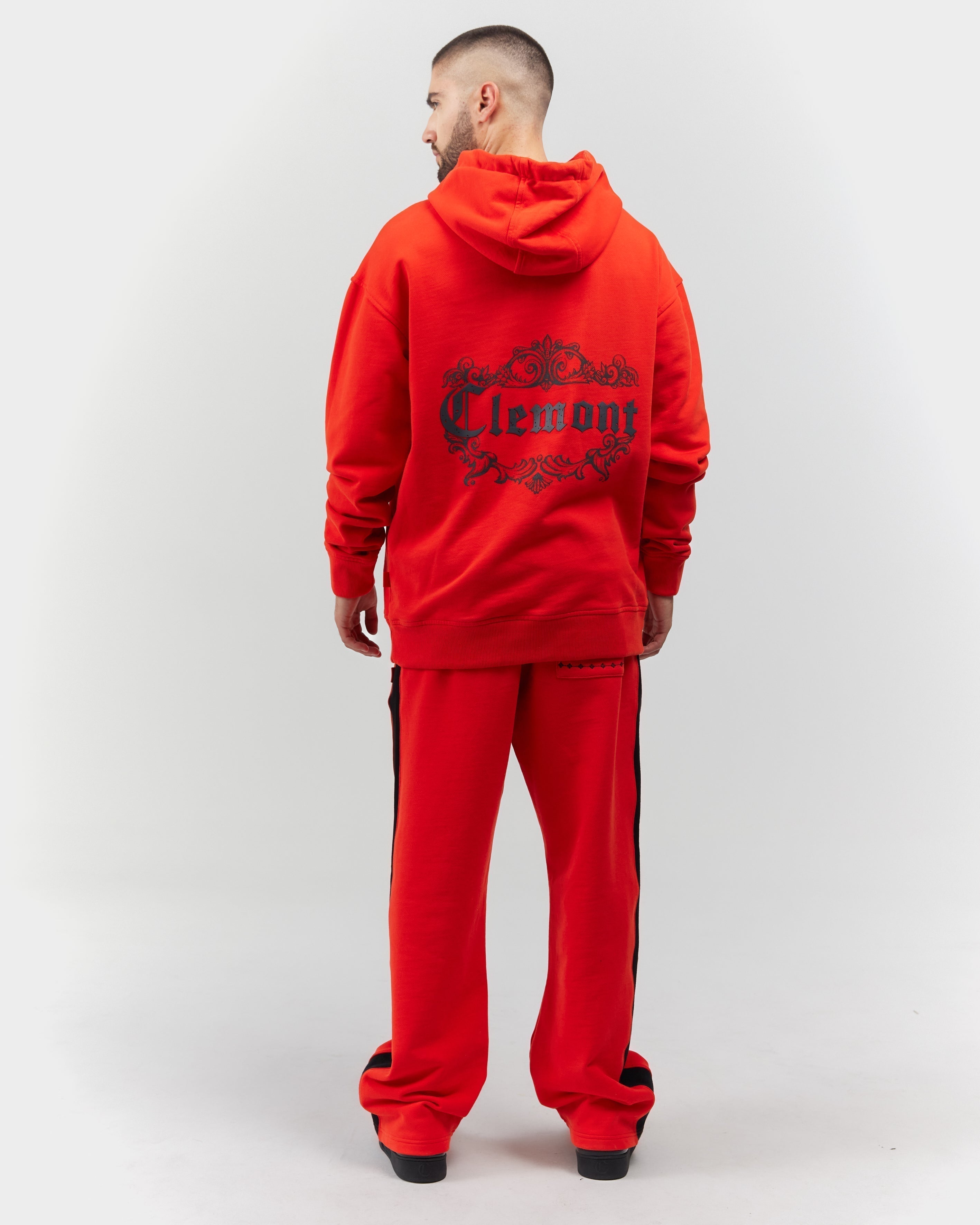 HOODIE MEN FIORITURA RED CLEMONT