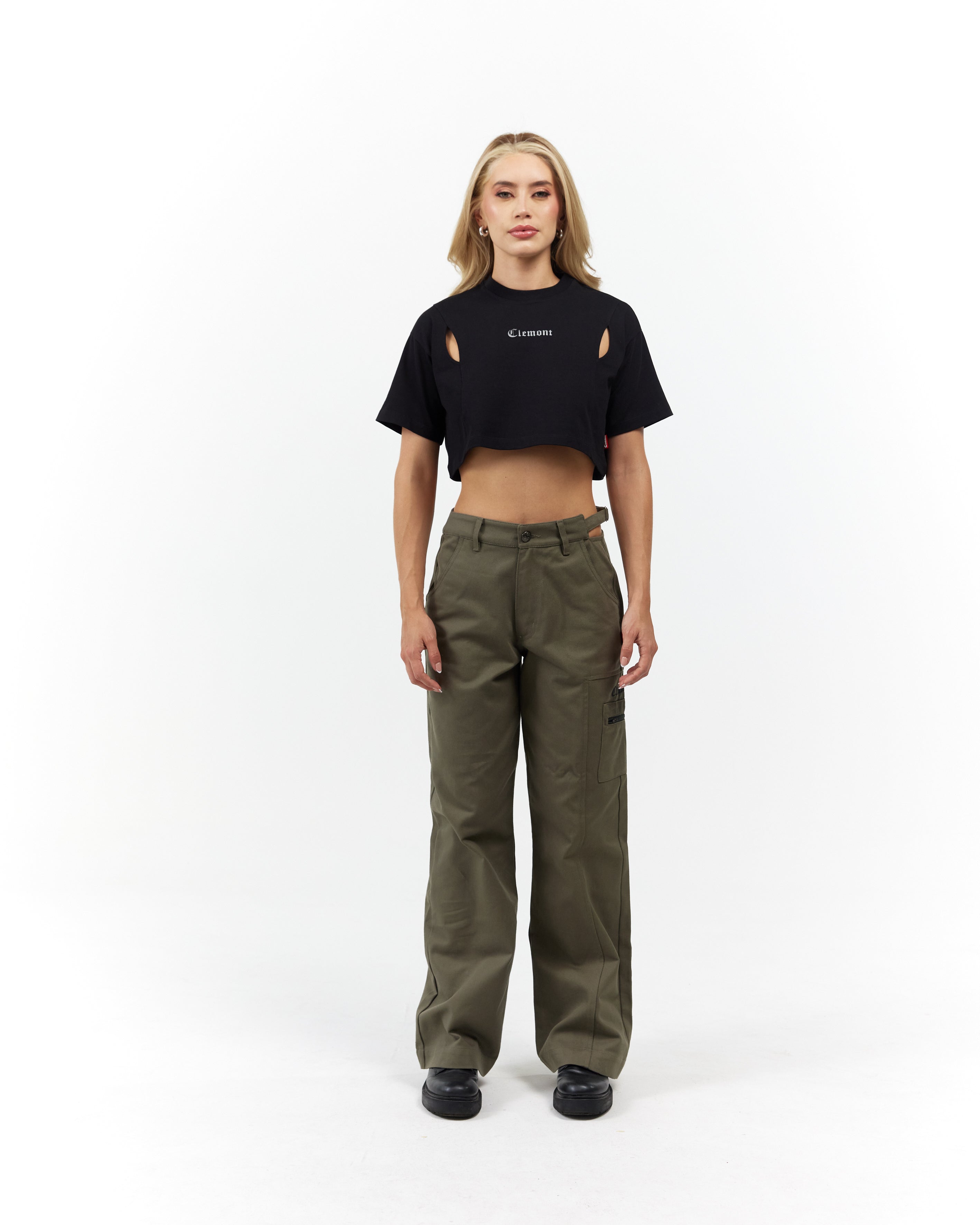 CROP TOP MUJER RAGGIANTE NEGRO CLEMONT