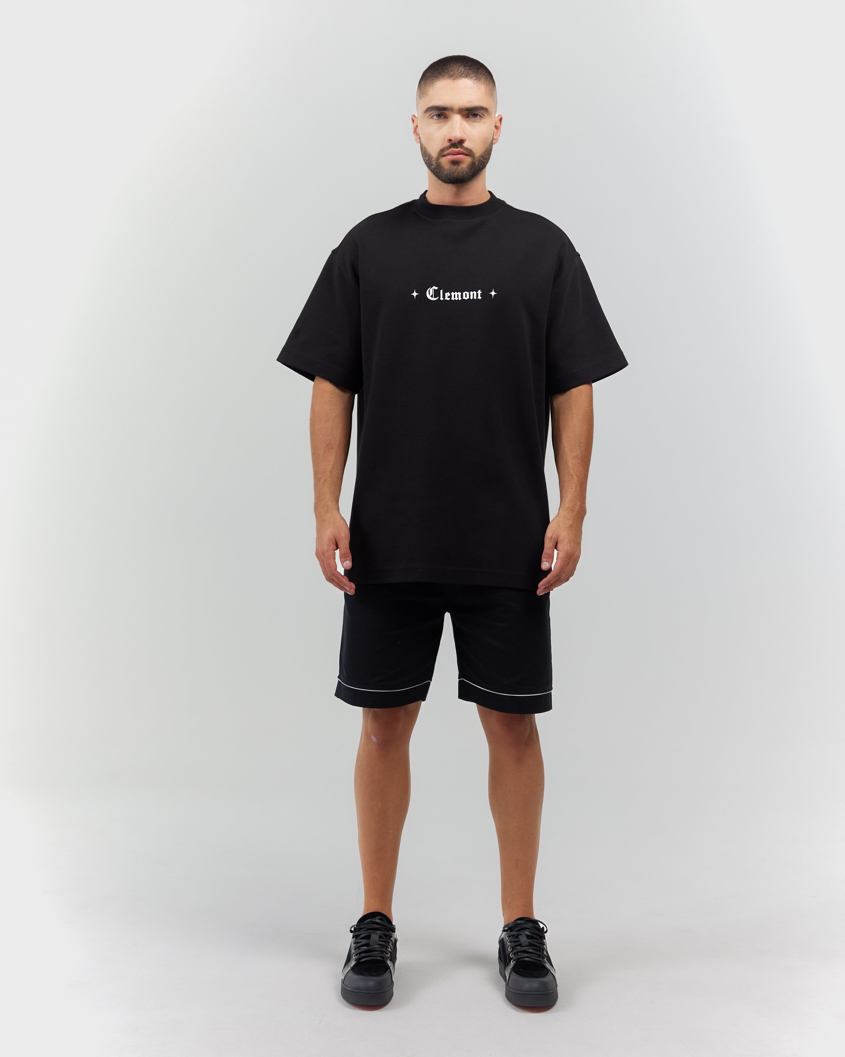 T-SHIRT MEN OVERSIZED ECLATANTE BLACK CLEMONT