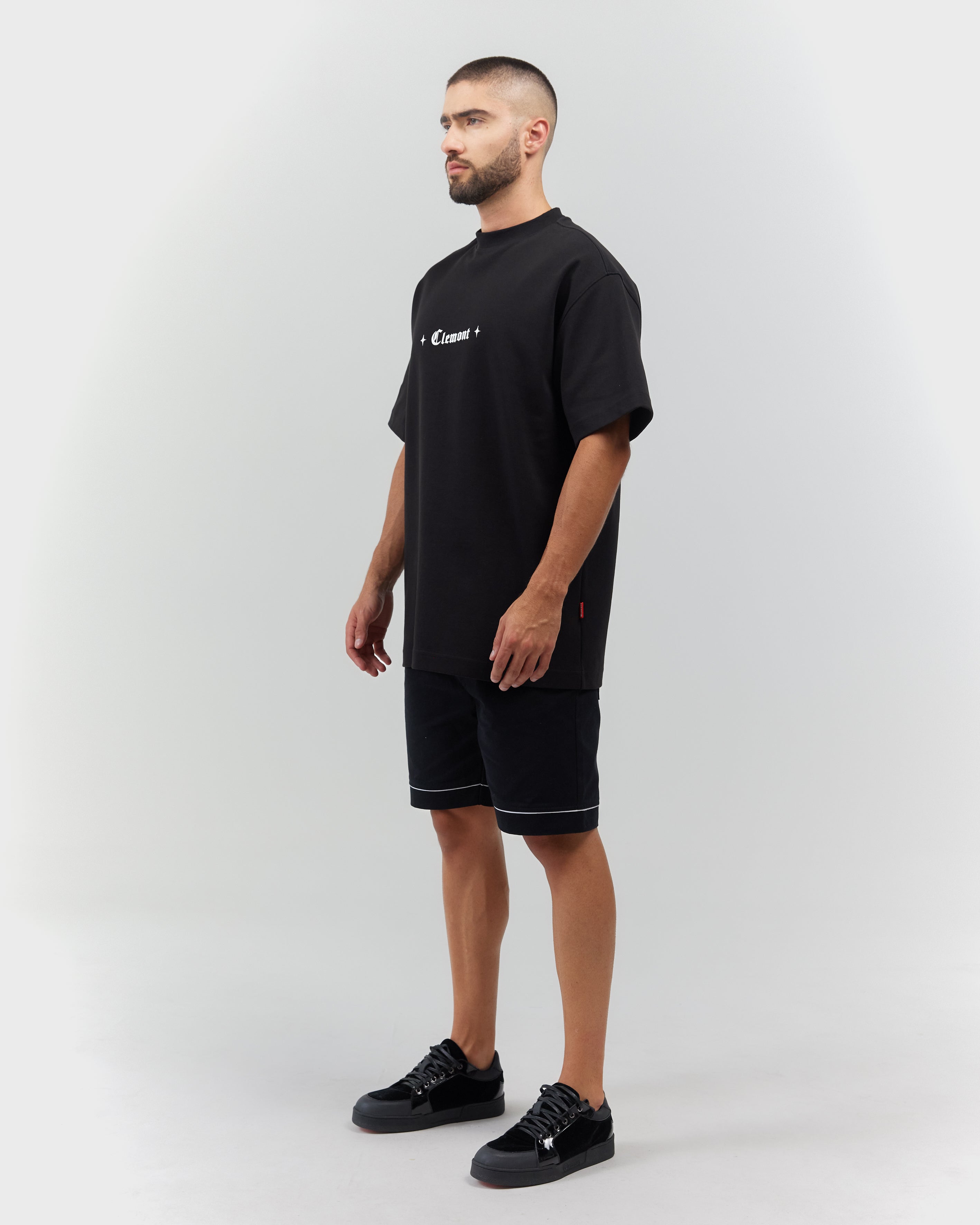 T-SHIRT MEN OVERSIZED ECLATANTE BLACK CLEMONT