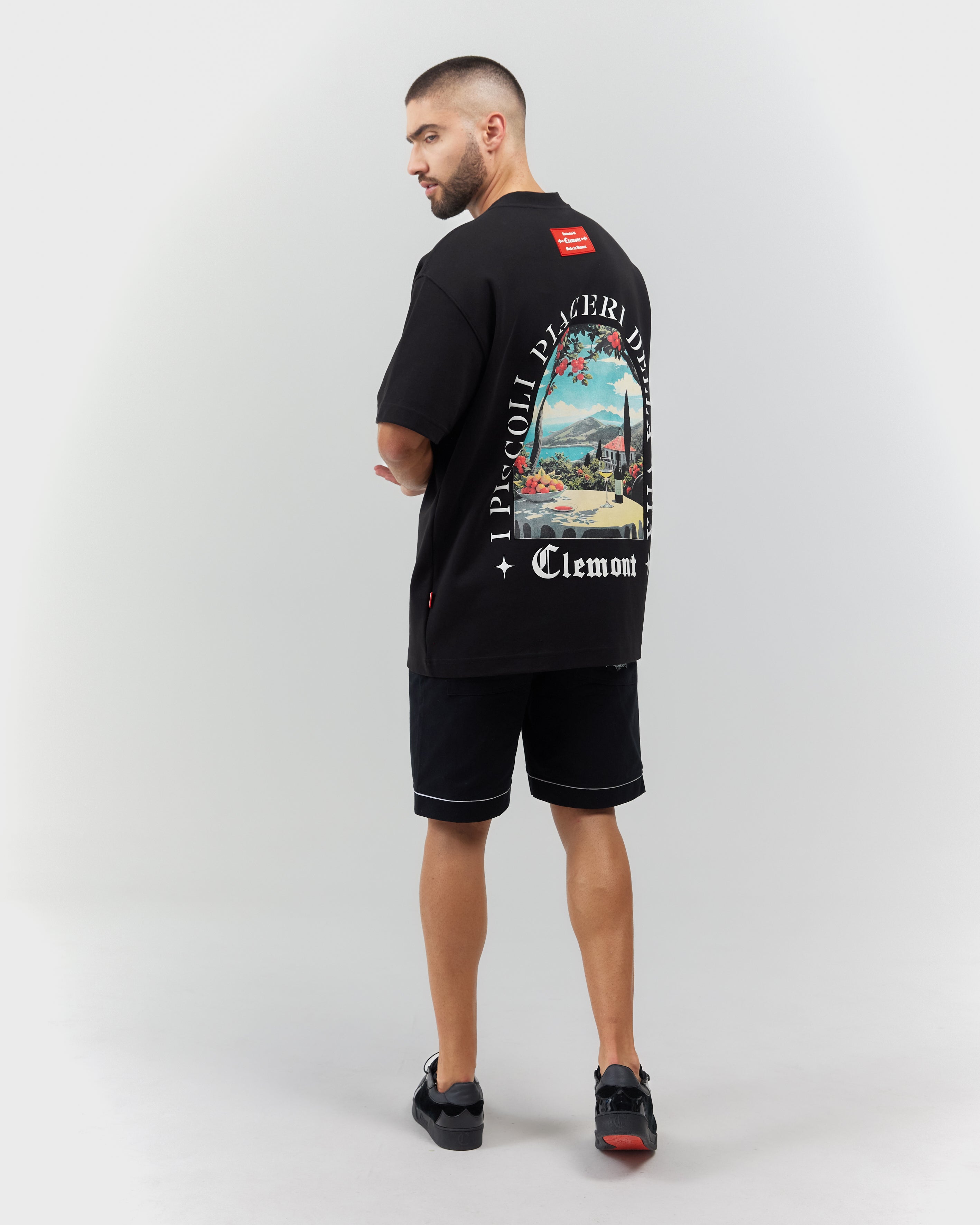 T-SHIRT MEN OVERSIZED ECLATANTE BLACK CLEMONT