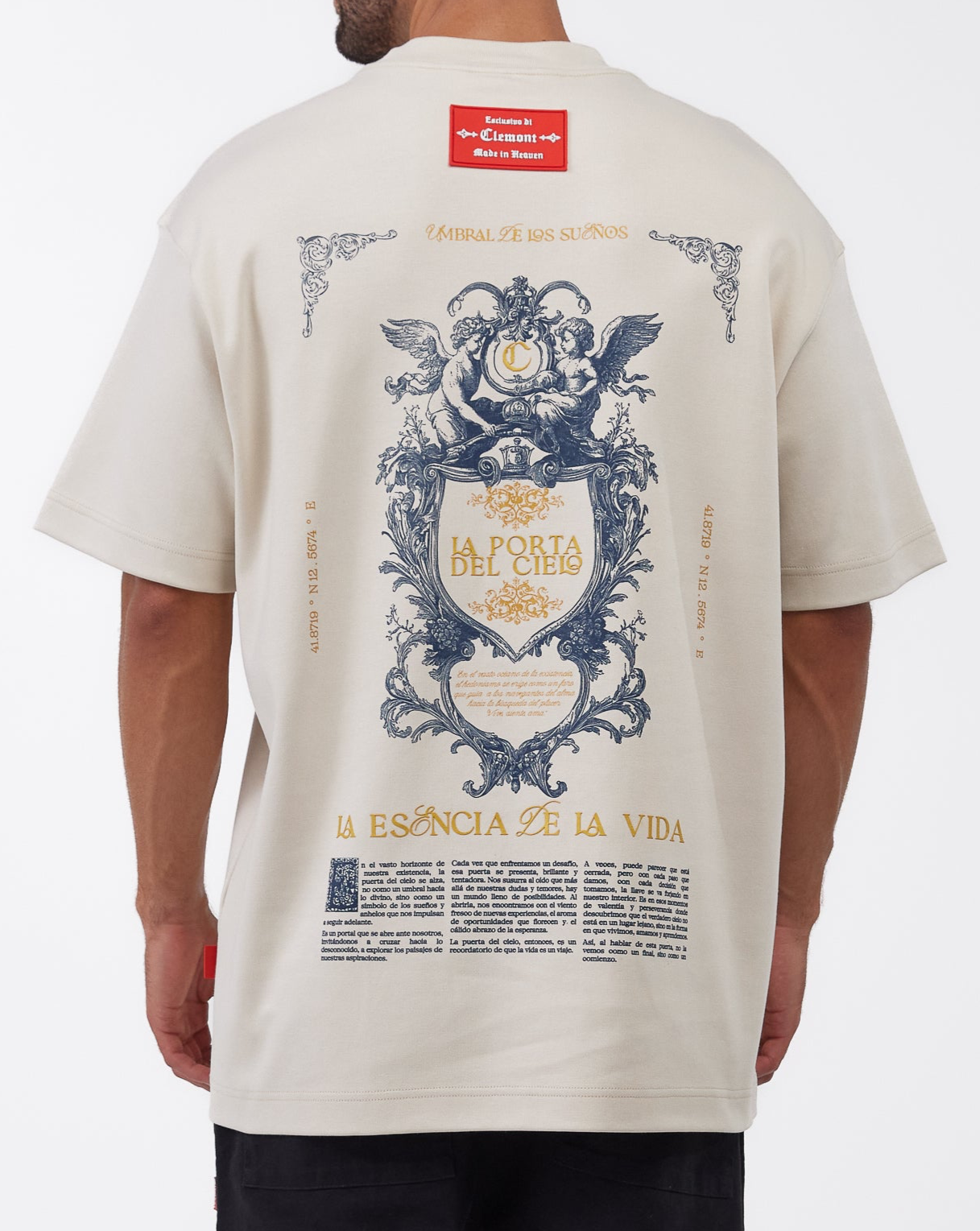 CAMISETA OVERSIZED ELEVARE CREMA CLEMONT