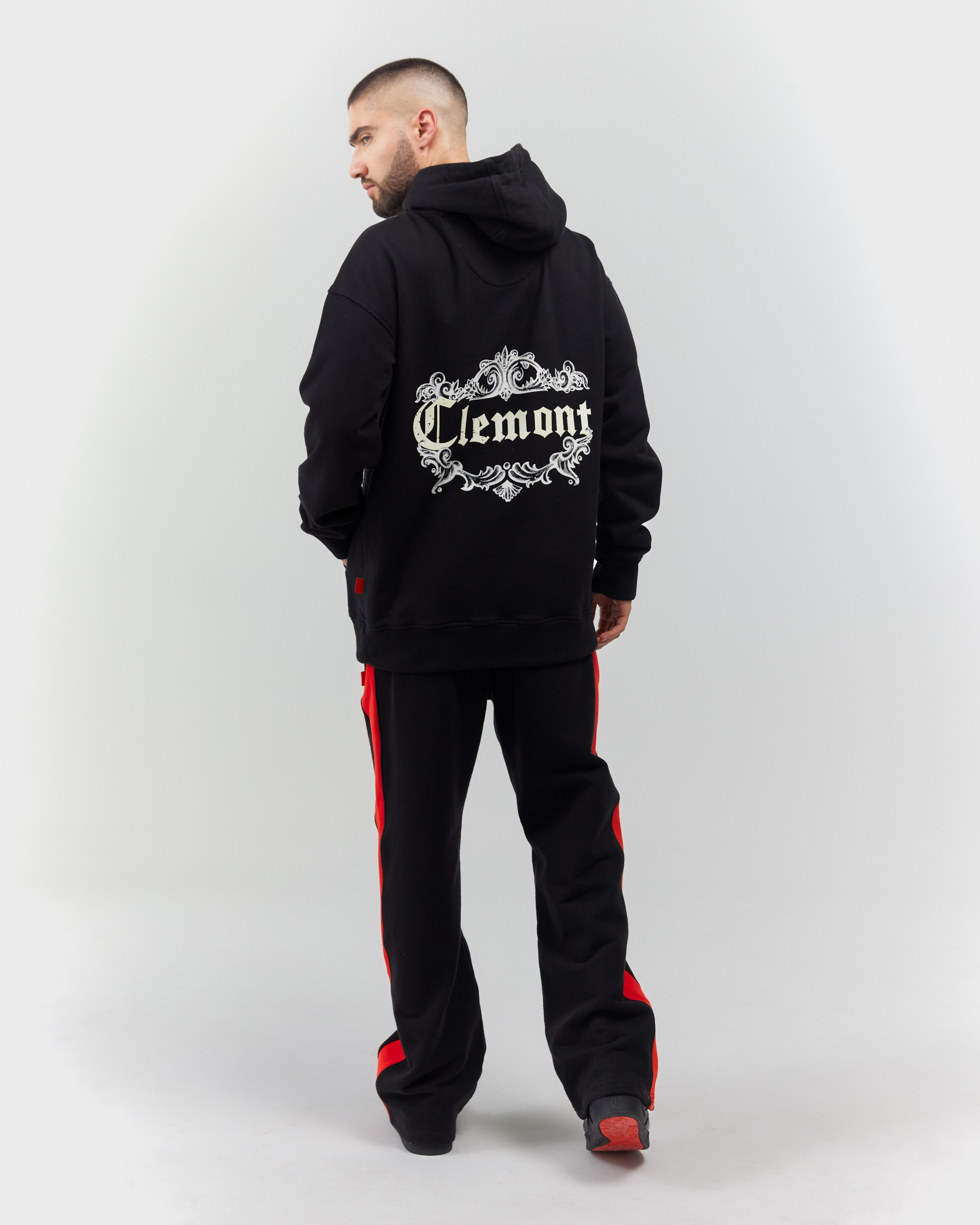 HOODIE MEN  FIORITURA BLACK CLEMONT