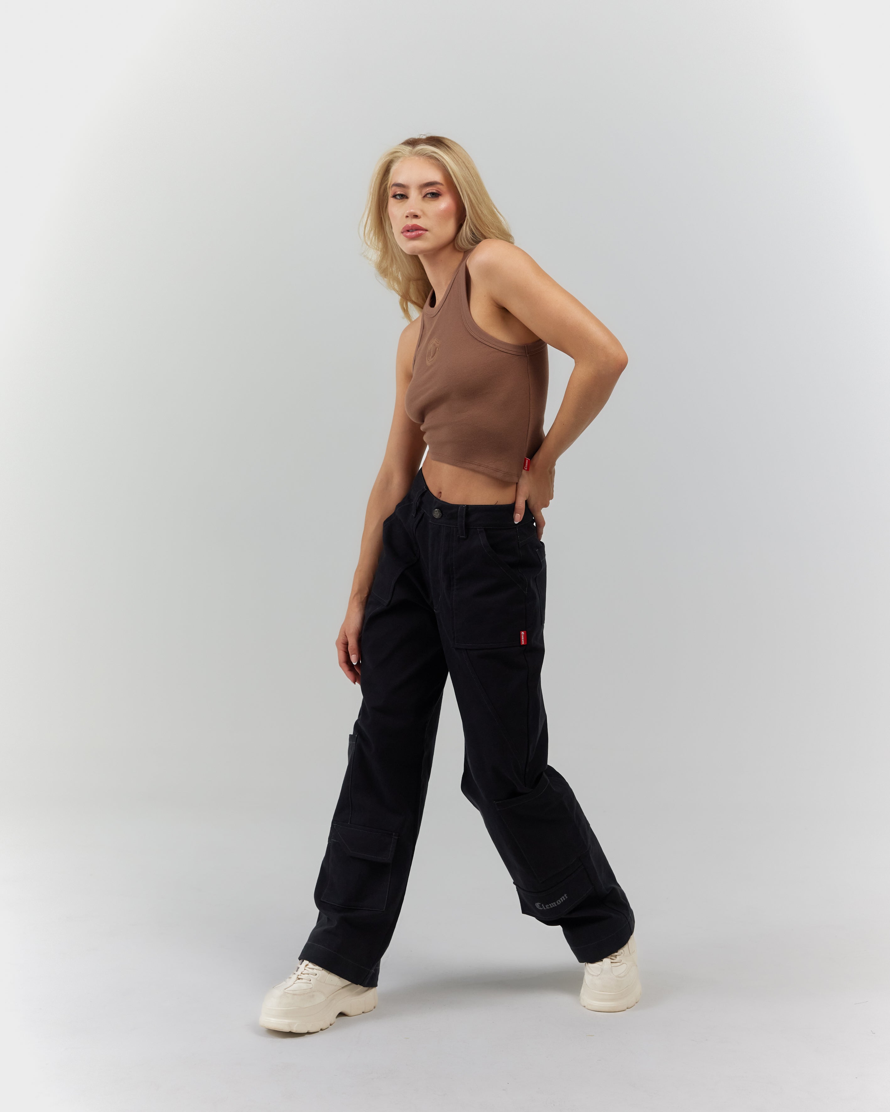 3 PACK CROP TOP MUJER PIACEVOLE NEGRO/GRIS/NUDE CLEMONT