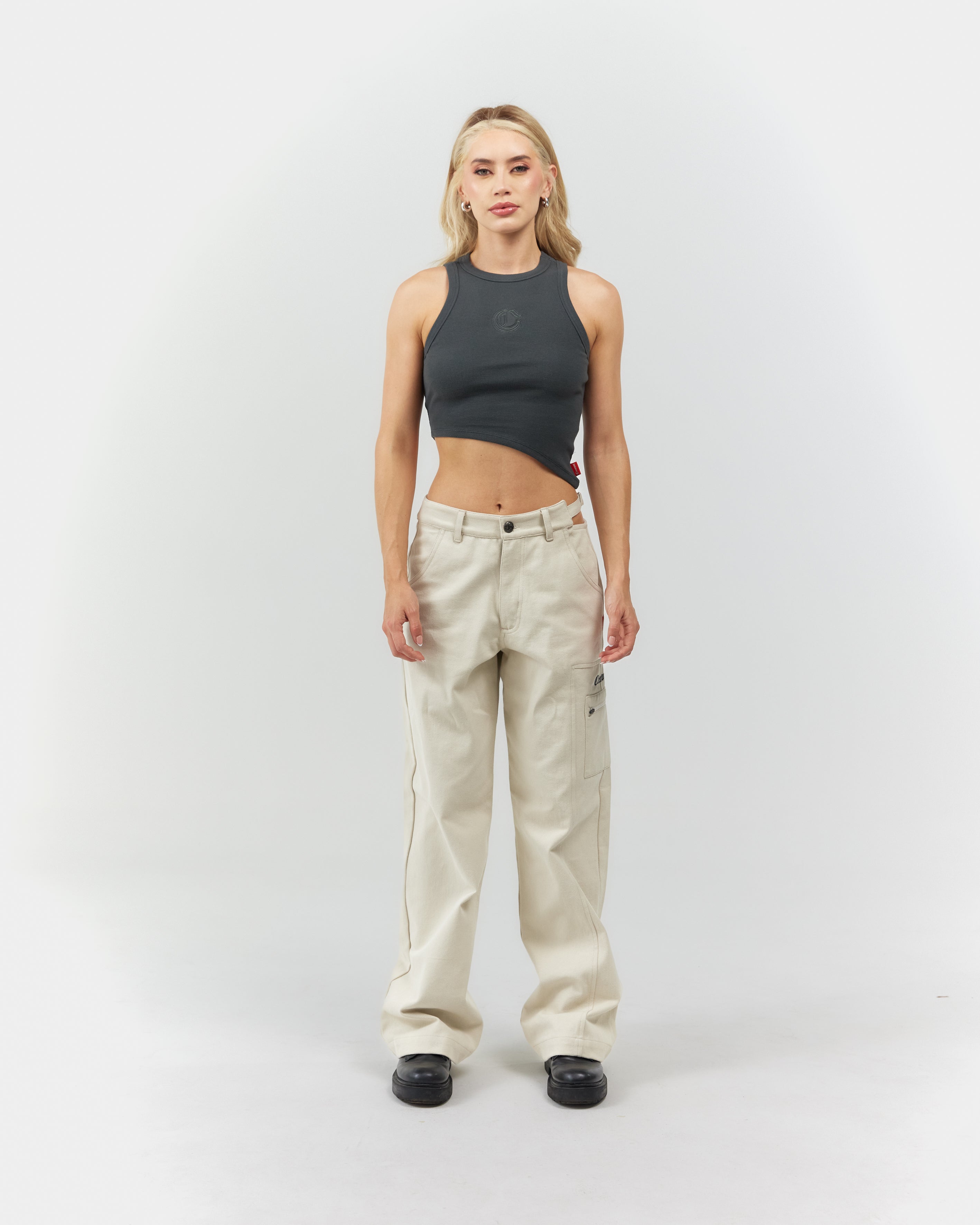 3 PACK CROP TOP MUJER PIACEVOLE NEGRO/GRIS/NUDE CLEMONT