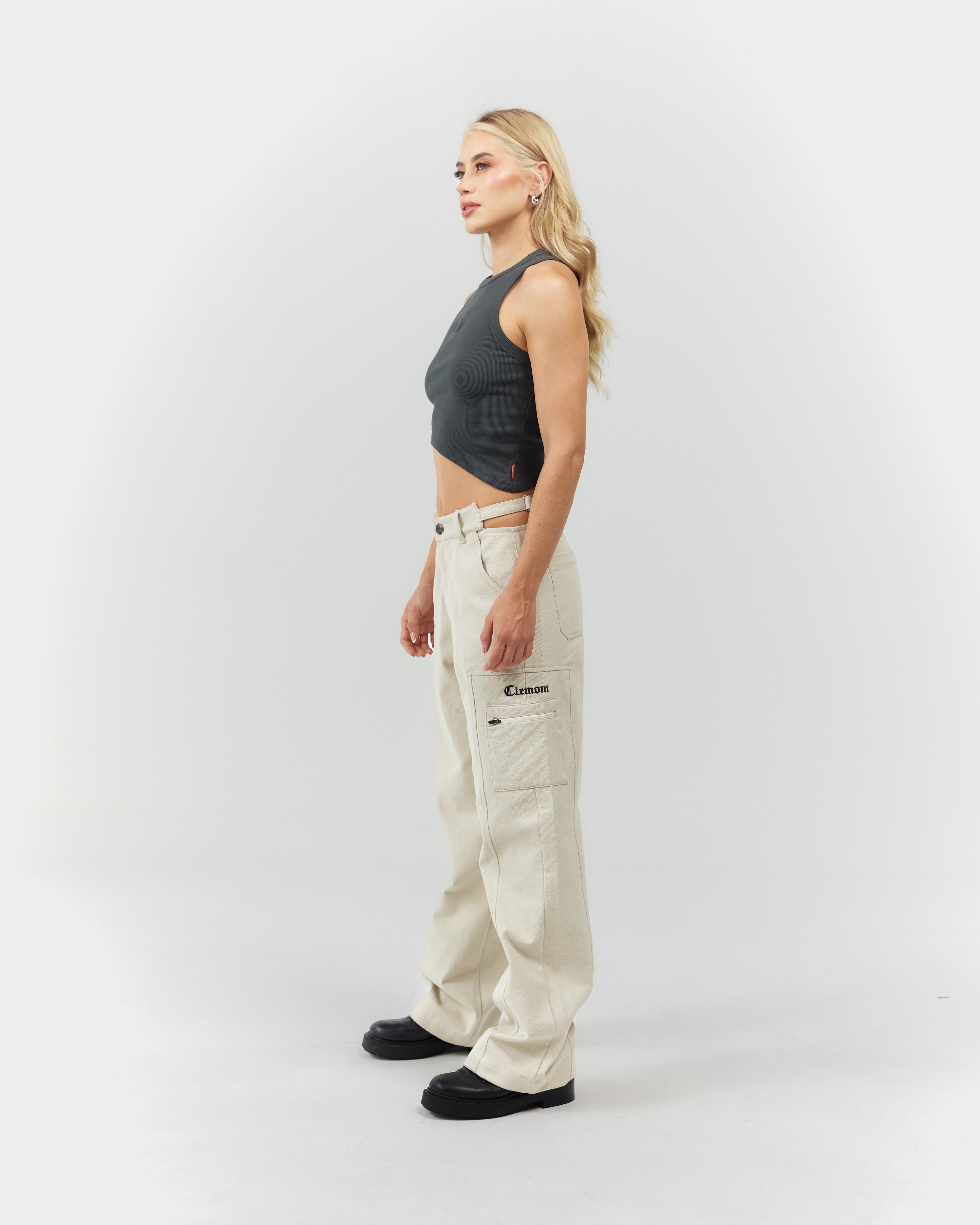 3 PACK CROP TOP MUJER PIACEVOLE NEGRO/GRIS/NUDE CLEMONT
