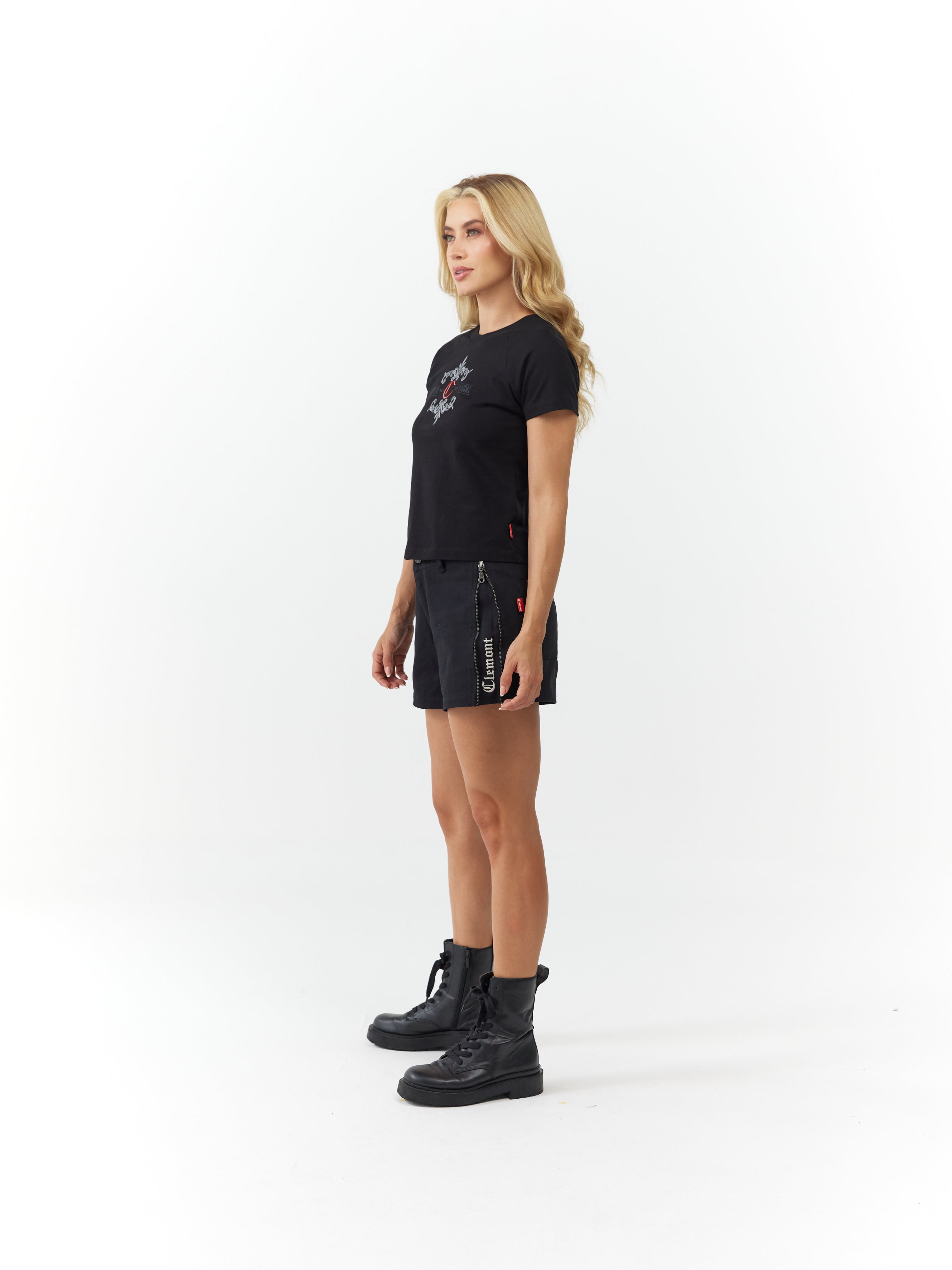 CAMISETA MUJER MAGIA NEGRO CLEMONT